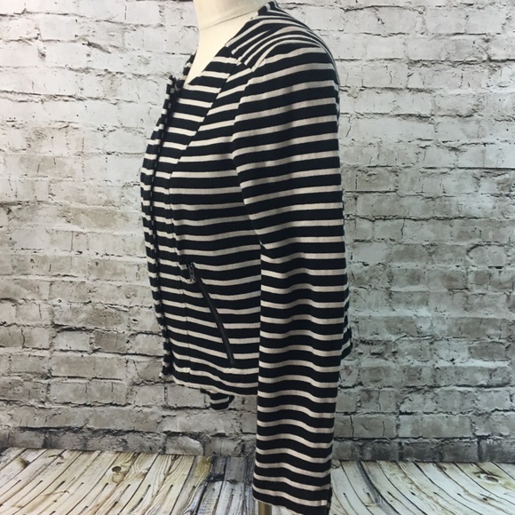 Ann Taylor Loft Knot Stripe Jacket M - Picture 4 of 8